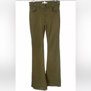 Alice & Olivia Olive Green Flared Pants